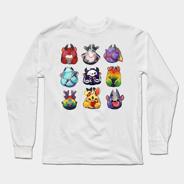 Return of the Puff Monsters Long Sleeve T-Shirt by BiancaRomanStumpff